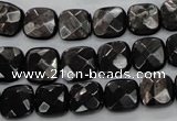 CHS25 15.5 inches 10*10mm faceted square natural hypersthene beads