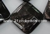 CHS32 15.5 inches 30*30mm faceted diamond natural hypersthene beads