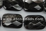 CHS39 15.5 inches 18*25mm faceted rectangle natural hypersthene beads