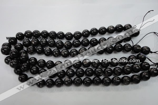 CHS53 15.5 inches 12mm round natural hypersthene beads