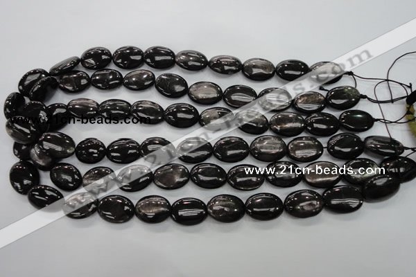 CHS73 15.5 inches 13*18mm oval natural hypersthene beads