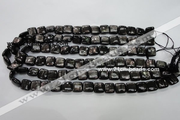 CHS81 15.5 inches 12*12mm square natural hypersthene beads