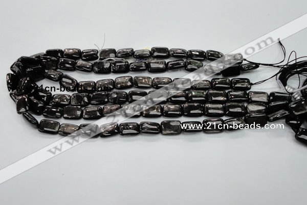 CHS89 15.5 inches 10*14mm rectangle natural hypersthene beads