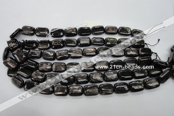 CHS91 15.5 inches 13*18mm rectangle natural hypersthene beads