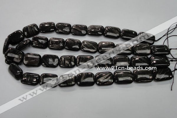 CHS92 15.5 inches 15*20mm rectangle natural hypersthene beads