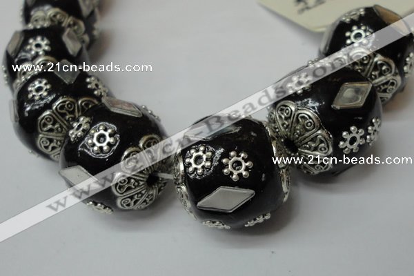 CIB102 17mm round fashion Indonesia jewelry beads wholesale