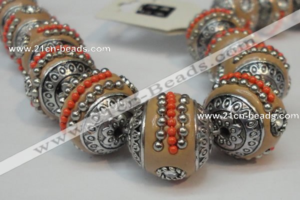 CIB112 18mm round fashion Indonesia jewelry beads wholesale