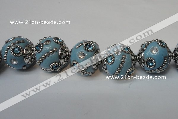 CIB123 19mm round fashion Indonesia jewelry beads wholesale