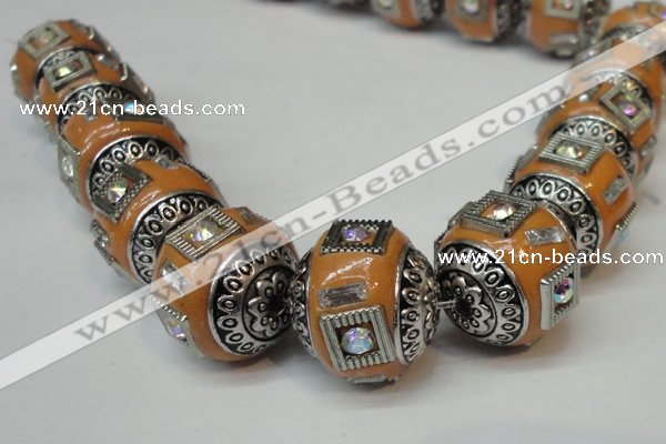 CIB133 18mm round fashion Indonesia jewelry beads wholesale