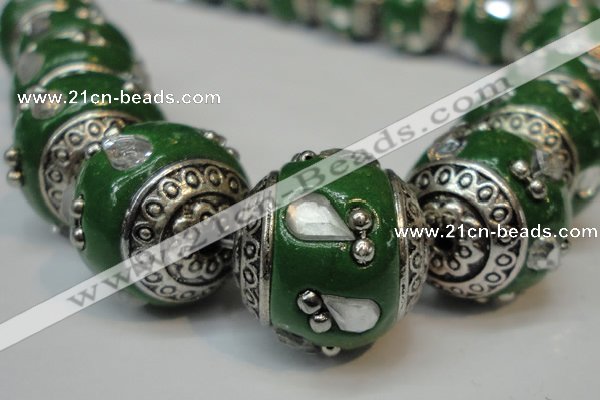 CIB145 18mm round fashion Indonesia jewelry beads wholesale