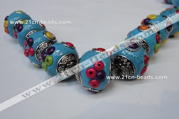 CIB152 21mm round fashion Indonesia jewelry beads wholesale