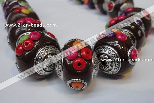 CIB153 21mm round fashion Indonesia jewelry beads wholesale