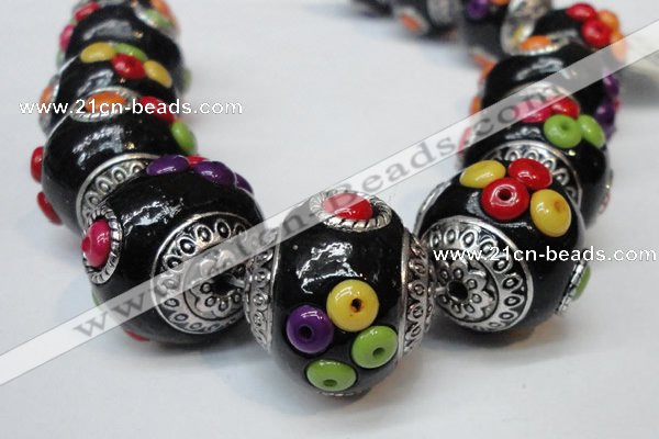 CIB154 21mm round fashion Indonesia jewelry beads wholesale