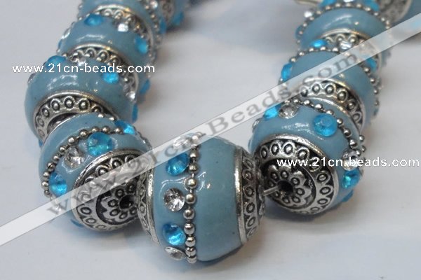 CIB170 19mm round fashion Indonesia jewelry beads wholesale