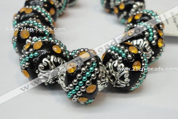 CIB180 18mm round fashion Indonesia jewelry beads wholesale