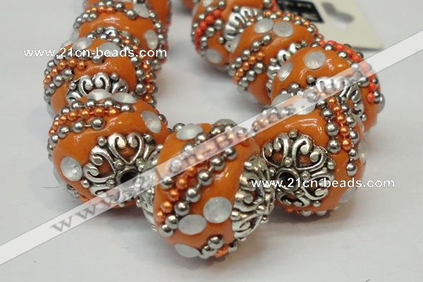 CIB184 18mm round fashion Indonesia jewelry beads wholesale
