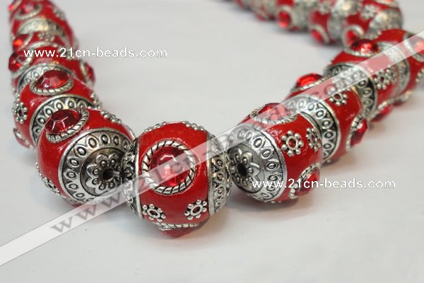 CIB193 19mm round fashion Indonesia jewelry beads wholesale