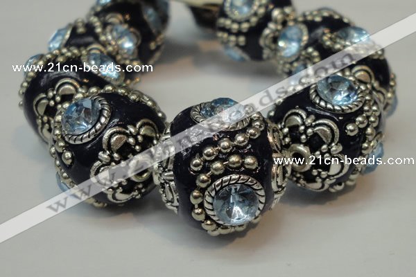 CIB204 19mm round fashion Indonesia jewelry beads wholesale