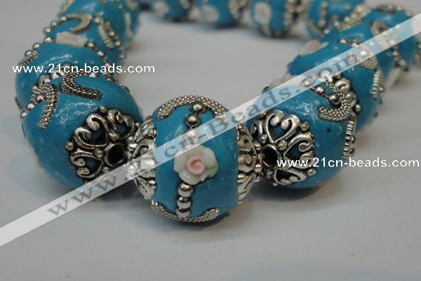 CIB211 17mm round fashion Indonesia jewelry beads wholesale