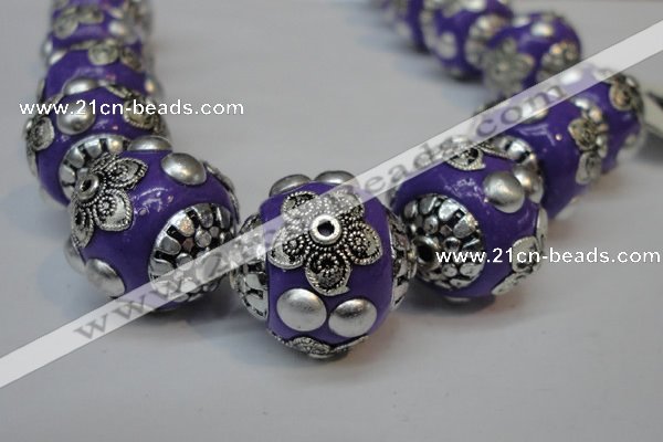 CIB222 18mm round fashion Indonesia jewelry beads wholesale
