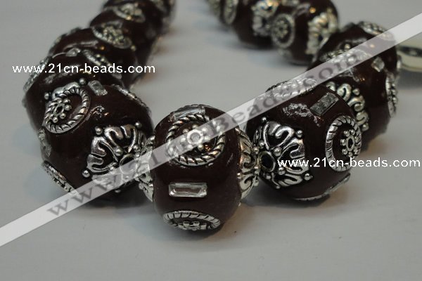 CIB228 18mm round fashion Indonesia jewelry beads wholesale