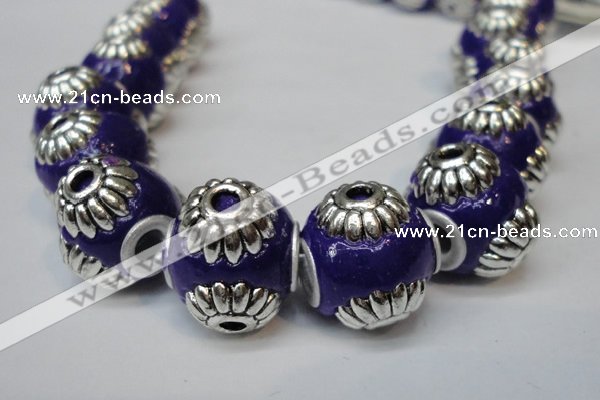 CIB232 14mm round fashion Indonesia jewelry beads wholesale