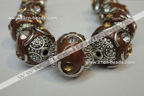 CIB236 15mm round fashion Indonesia jewelry beads wholesale