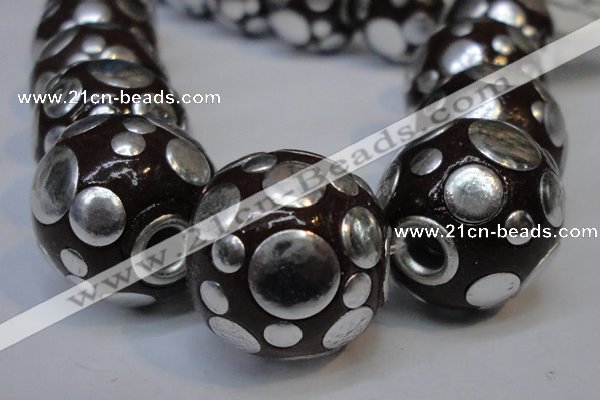 CIB245 18mm round fashion Indonesia jewelry beads wholesale