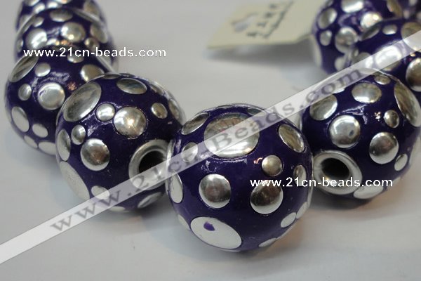 CIB252 22mm round fashion Indonesia jewelry beads wholesale