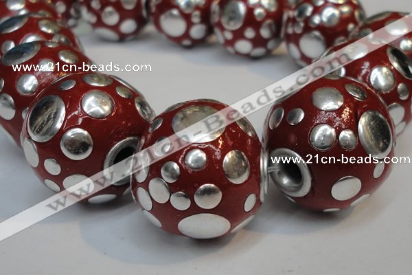 CIB253 22mm round fashion Indonesia jewelry beads wholesale