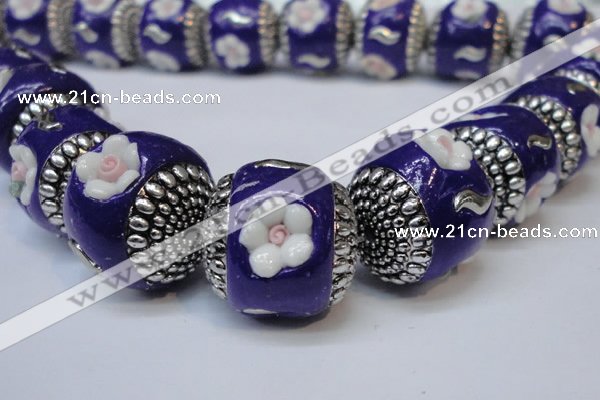 CIB262 17*18mm drum fashion Indonesia jewelry beads wholesale