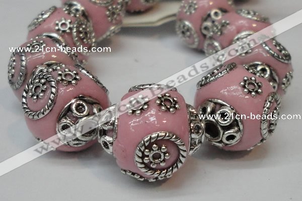 CIB280 16*16mm rondelle fashion Indonesia jewelry beads wholesale