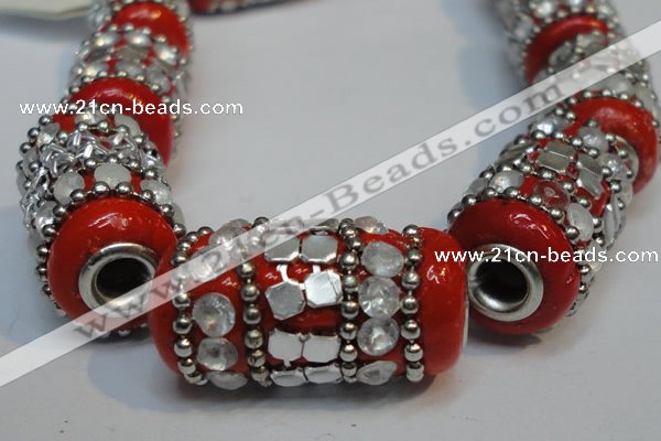 CIB292 13*25mm drum fashion Indonesia jewelry beads wholesale