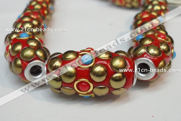 CIB320 13*25mm drum fashion Indonesia jewelry beads wholesale