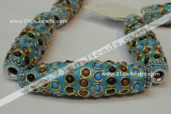 CIB34 17*60mm rice fashion Indonesia jewelry beads wholesale