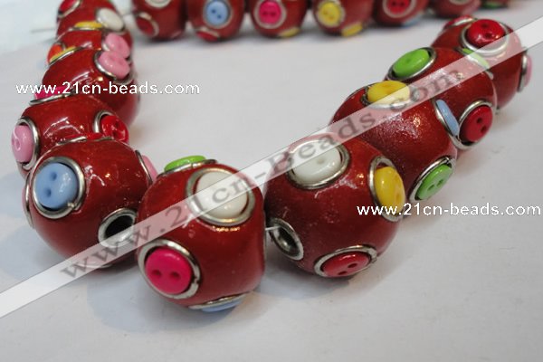 CIB350 20mm round fashion Indonesia jewelry beads wholesale