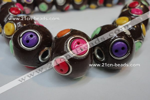 CIB351 20mm round fashion Indonesia jewelry beads wholesale