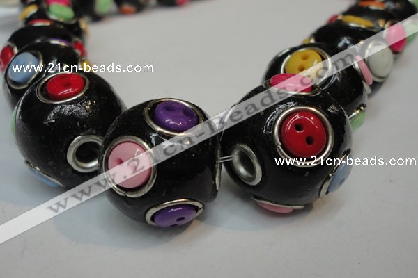 CIB352 20mm round fashion Indonesia jewelry beads wholesale