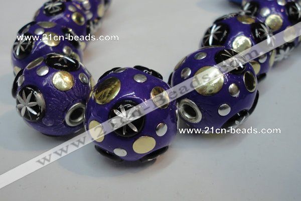 CIB366 23mm round fashion Indonesia jewelry beads wholesale