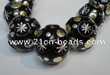 CIB367 23mm round fashion Indonesia jewelry beads wholesale