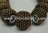 CIB396 15mm round fashion Indonesia jewelry beads wholesale