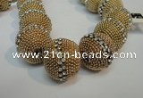 CIB425 25mm round fashion Indonesia jewelry beads wholesale