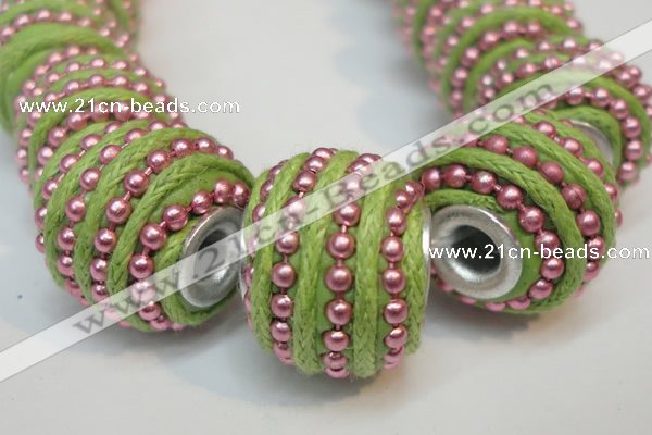CIB471 14*14mm drum fashion Indonesia jewelry beads wholesale