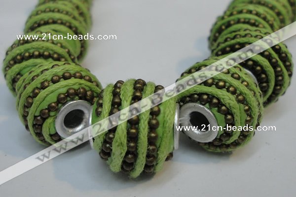 CIB472 14*14mm drum fashion Indonesia jewelry beads wholesale