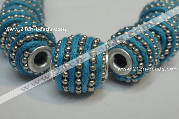CIB473 14*14mm drum fashion Indonesia jewelry beads wholesale