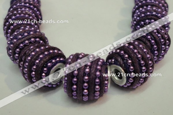 CIB474 14*14mm drum fashion Indonesia jewelry beads wholesale