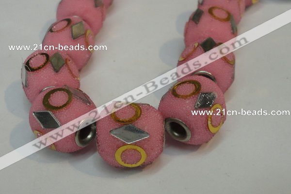 CIB481 15*16mm drum fashion Indonesia jewelry beads wholesale