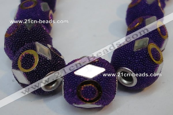 CIB482 15*16mm drum fashion Indonesia jewelry beads wholesale