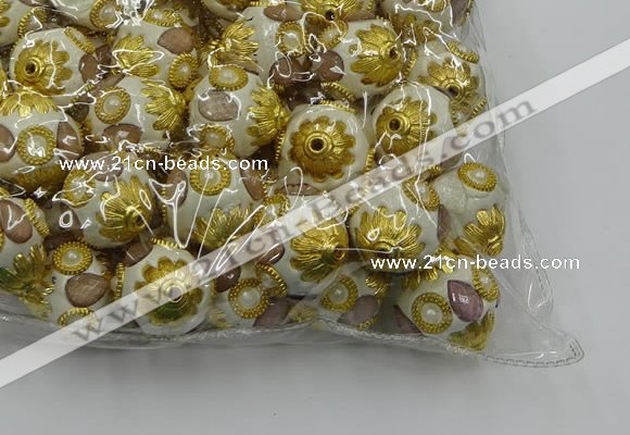 CIB525 22mm round fashion Indonesia jewelry beads wholesale