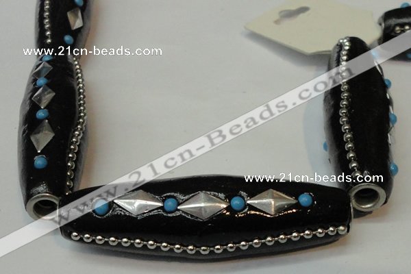 CIB54 17*60mm rice fashion Indonesia jewelry beads wholesale